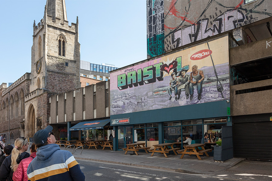 Collage of Bristol landmarks and tours
